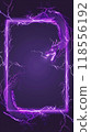 Frame with neon purple dragon, electric lightning, vibrant energy, fierce digital art 118556192