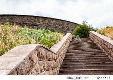 steps to Black Fortress monument in Gyumri city 118556371