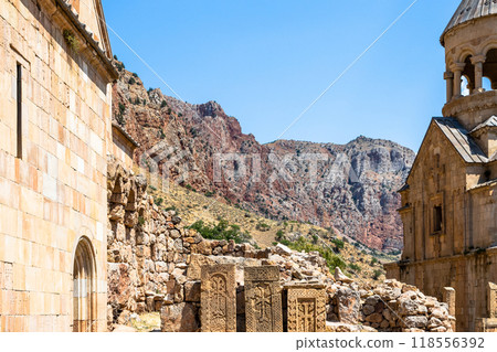 khachkars in Noravank monastery in Armenia 118556392