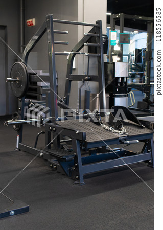 exercise gym machine modern healthy health sport equipment heavy club fitness lifestyle 118556585