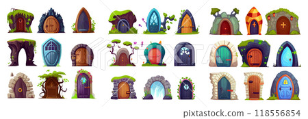 set vector illustration of portal ui game level up concept isolabe on white background 118556854