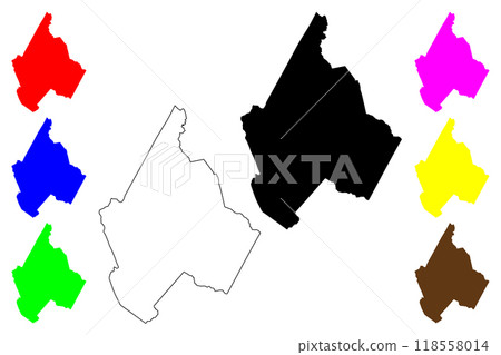 Avery County, North Carolina State (U.S. county, United States of America, USA, U.S., US) map vector illustration, scribble sketch Avery map 118558014