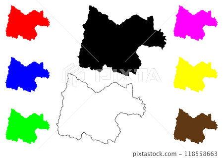 Uthai Thani Province (Kingdom of Thailand, Siam, Provinces of Thailand) map vector illustration, scribble sketch Uthai Thani map 118558663