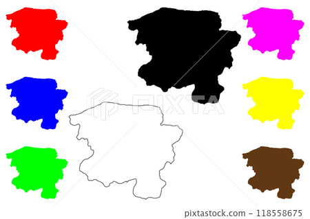 Kastamonu (Provinces of the Republic of Turkey) map vector illustration, scribble sketch Kastamonu ili map 118558675