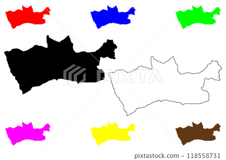 Mardin (Provinces of the Republic of Turkey) map vector illustration, scribble sketch Mardin ili map Mardin (Provinces of the Republic of Turkey) map vector illustration, scribble sketch Mardin ili map 118558731