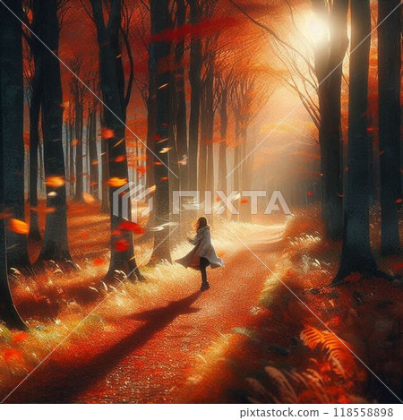 Autumn walking path 118558898