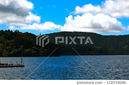 Hakone Lake Ashi scenery Hakone Lake Ashi scenery 118559086