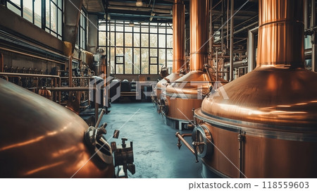 Boiler tanks in brewery factor 118559603