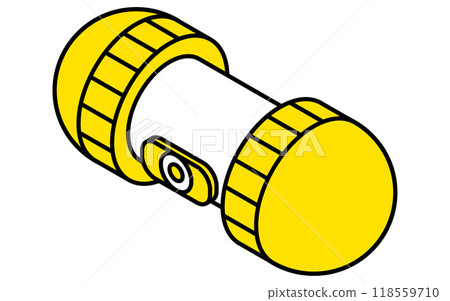 Simple line drawing, isometric illustration of an unmanned vehicle 118559710