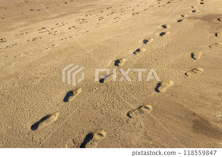 Repulse Bay Footprints on the beach 118559847