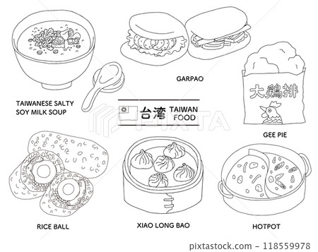 台灣美食_線描 台灣美食_線描 118559978