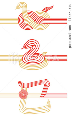 Year of the Snake: Mizuhiki with a snake motif Year of the Snake: Mizuhiki with a snake motif 118560340