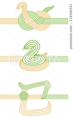 Year of the Snake: Mizuhiki with a snake motif 118560341