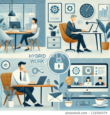 Hybrid Work 118560374