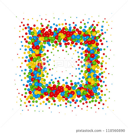 Splash of colored pearl pearls. Festive background Photo frame. Round color pearls. Eps 10 Splash of colored pearl pearls. Festive background Photo frame. Round color pearls. Eps 10 118560890