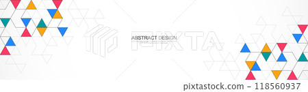 Creative idea of modern design with abstract geometric background. Minimalistic vector texture with polygonal pattern. 118560937