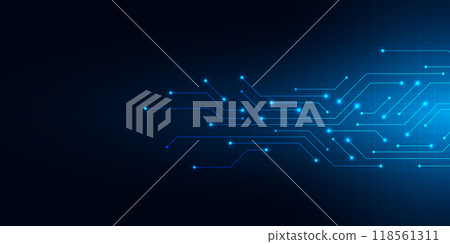 Circuit board texture with communication technology concept. Creative vector illustration Circuit board texture with communication technology concept. Creative vector illustration 118561311