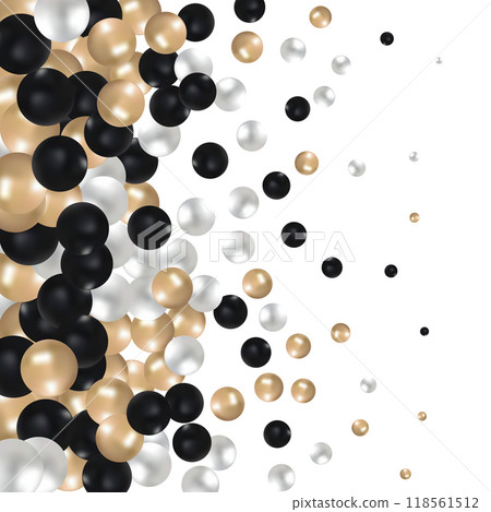 Elegant template with pearl pattern. Vector design for banners, cards, wedding invitation. Eps 10 Elegant template with pearl pattern. Vector design for banners, cards, wedding invitation. Eps 10 118561512