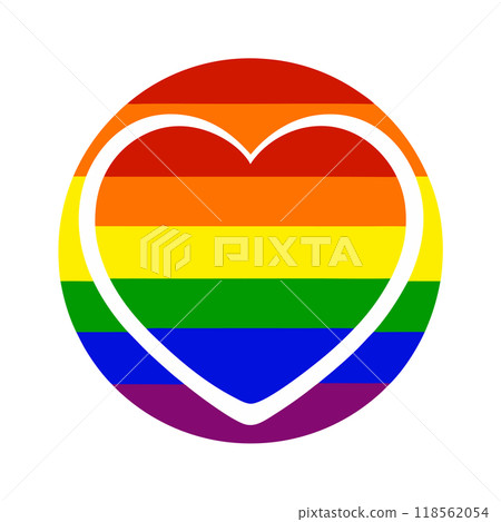 LGBTQ pride rainbow icon simple hand-drawn design promoting equality and diversity, minimalist colorful symbol for inclusivity and pride month celebrations. LGBTQ pride rainbow icon simple hand-drawn design promoting equality and diversity, minimalist colorful symbol for inclusivity and pride month celebrations. 118562054