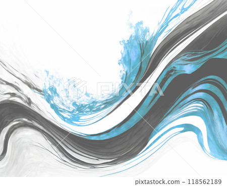 Blue and black fluid pattern. AI generated image. Blue and black fluid pattern. AI generated image. 118562189