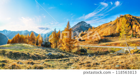 Fantastic autumn landscape  at Grossglockner High Alpine Road. 118563813