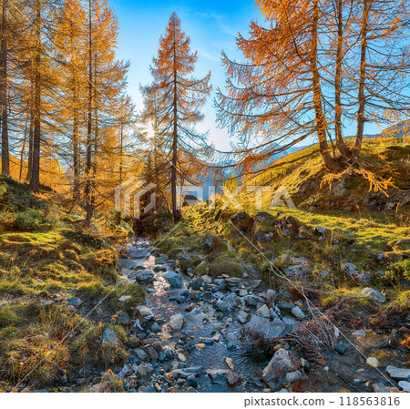 Fantastic autumn landscape at Grossglockner High Alpine Road. Fantastic autumn landscape at Grossglockner High Alpine Road. 118563816