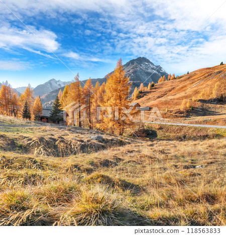 Wonderful autumn landscape  at Grossglockner High Alpine Road. 118563833