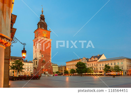 Town Hall Tower in the Morning, Krakow, Poland 118564451