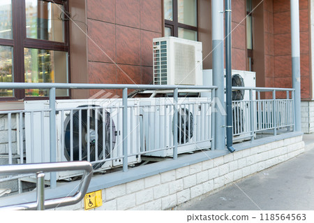 Air conditioners on the square energy system 118564563