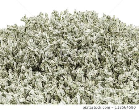 Pile of crumpled 100 dollar banknotes Pile of crumpled 100 dollar banknotes 118564590