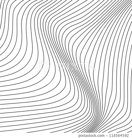 black and white distorted lines background. Vector illustration 118564592