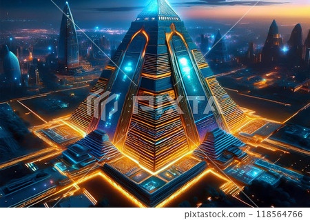 機械化發光金字塔的插圖 118564766