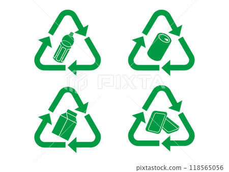 Recycle symbol set Recycle symbol set 118565056