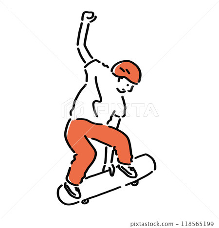 滑板的簡單插畫 滑板的簡單插畫 118565199