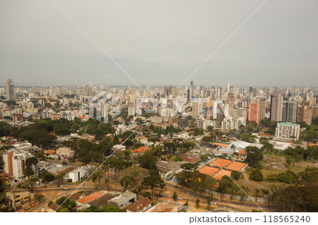 panoramic view of Curitiba cityscape, Brazil. the green city 118565240