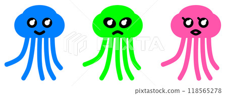 Illustration of an alien visiting from extraterrestrial space 118565278