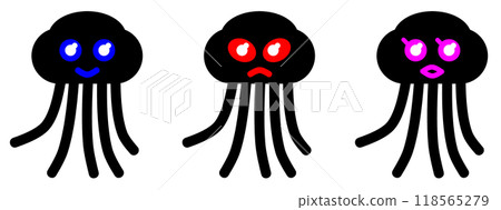 Illustration of an alien visiting from extraterrestrial space 118565279