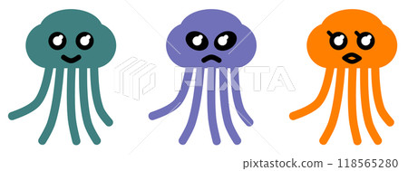 Illustration of an alien visiting from extraterrestrial space 118565280