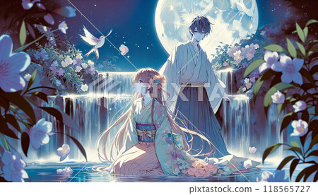 日本夫婦在滿月之夜 118565727