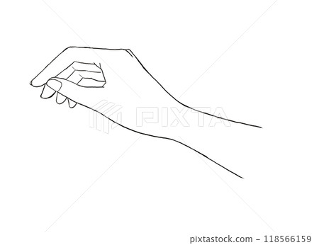Illustration of a hand pinching Illustration of a hand pinching 118566159