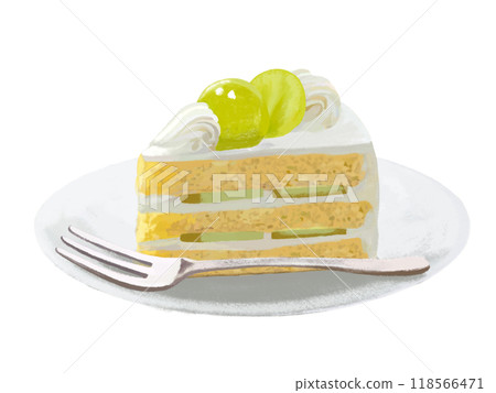 Shortcake (Muscat) plate with fork 118566471