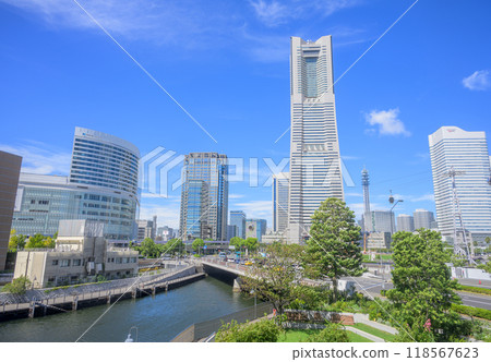 從橫濱市政廳看到的港未來區 118567623