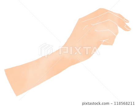 一隻手做出捏動作的插圖 118568211