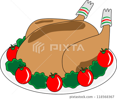 Delicious roast chicken illustration Delicious roast chicken illustration 118568367