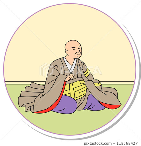 圓形百人一舟西行星貼紙 118568427