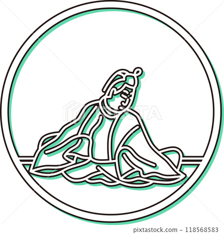 彩色陰影圓形簡單百人一州中言家族 彩色陰影圓形簡單百人一州中言家族 118568583