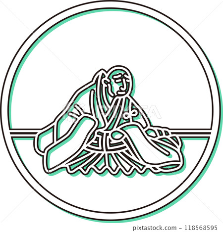 彩色陰影圓形簡單百人一汽汽船星 彩色陰影圓形簡單百人一汽汽船星 118568595