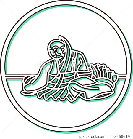 彩色陰影圓形簡單百人一書 by Sojo Hensho 118568619