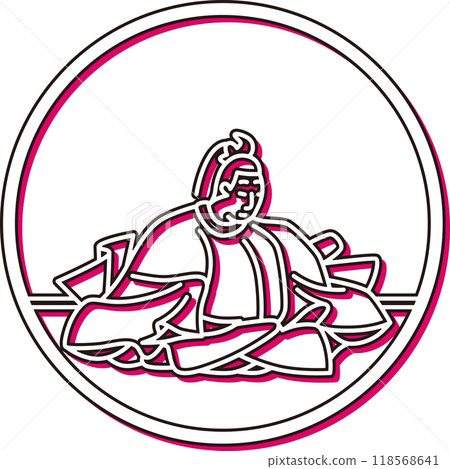 彩色陰影圓形簡約百人一州光興皇帝 彩色陰影圓形簡約百人一州光興皇帝 118568641