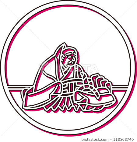 彩色陰影圓形簡單百人一書總書師 彩色陰影圓形簡單百人一書總書師 118568740